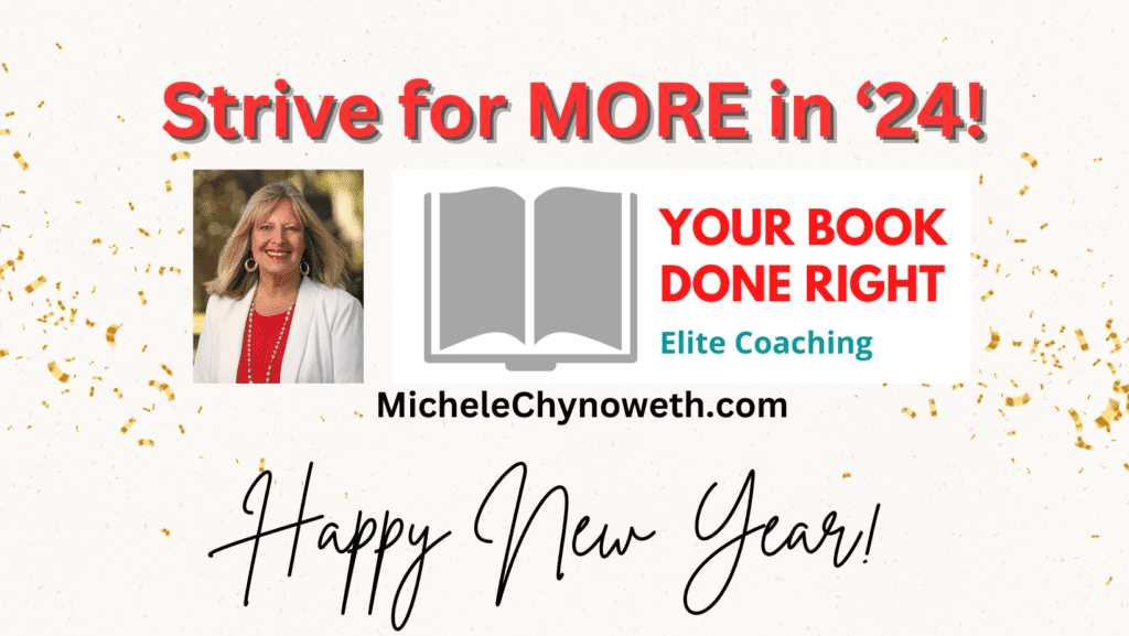 A picture of michele chynoweth and the words " thrive for more in 2 0 1 9 ".